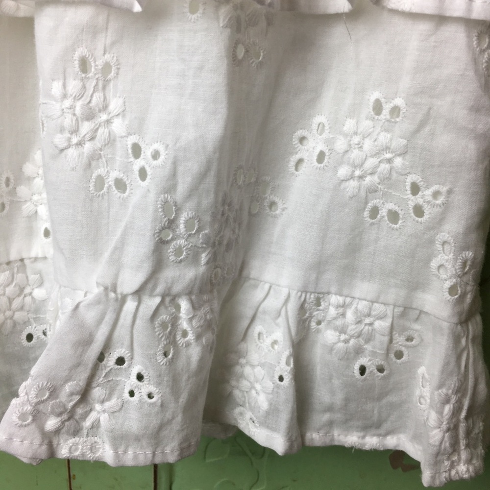 new Princess Polly White Broderie Anglais Garcia Mini Skirt. New with Tags - Picture 4 of 10